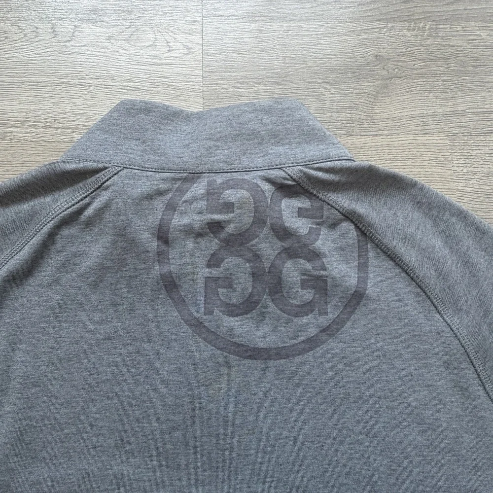 G/Fore Sweater Mens Large Gray 1/4 Zip Performance Stretch Golf Pullover